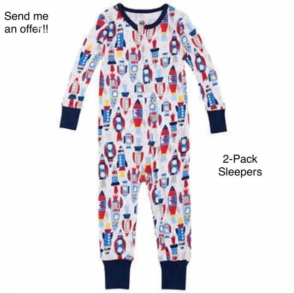Kids Headquarters Kids' 2-pack Cotton Sleepers - Picture 1 of 8